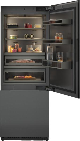 Gaggenau RVB477190 - Serie Expressive Vario Kühl-Gefrierkombination mit 5 Jahre Garantie, Flachscharnier mit Softeinzug, Integrierte Kamera, Nische 76 x 213 cm